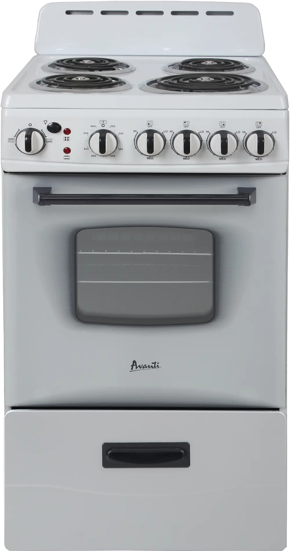 ERU200P0W Avanti 20 Inch Electric Coil Range - 2.1 cu. ft. White-1