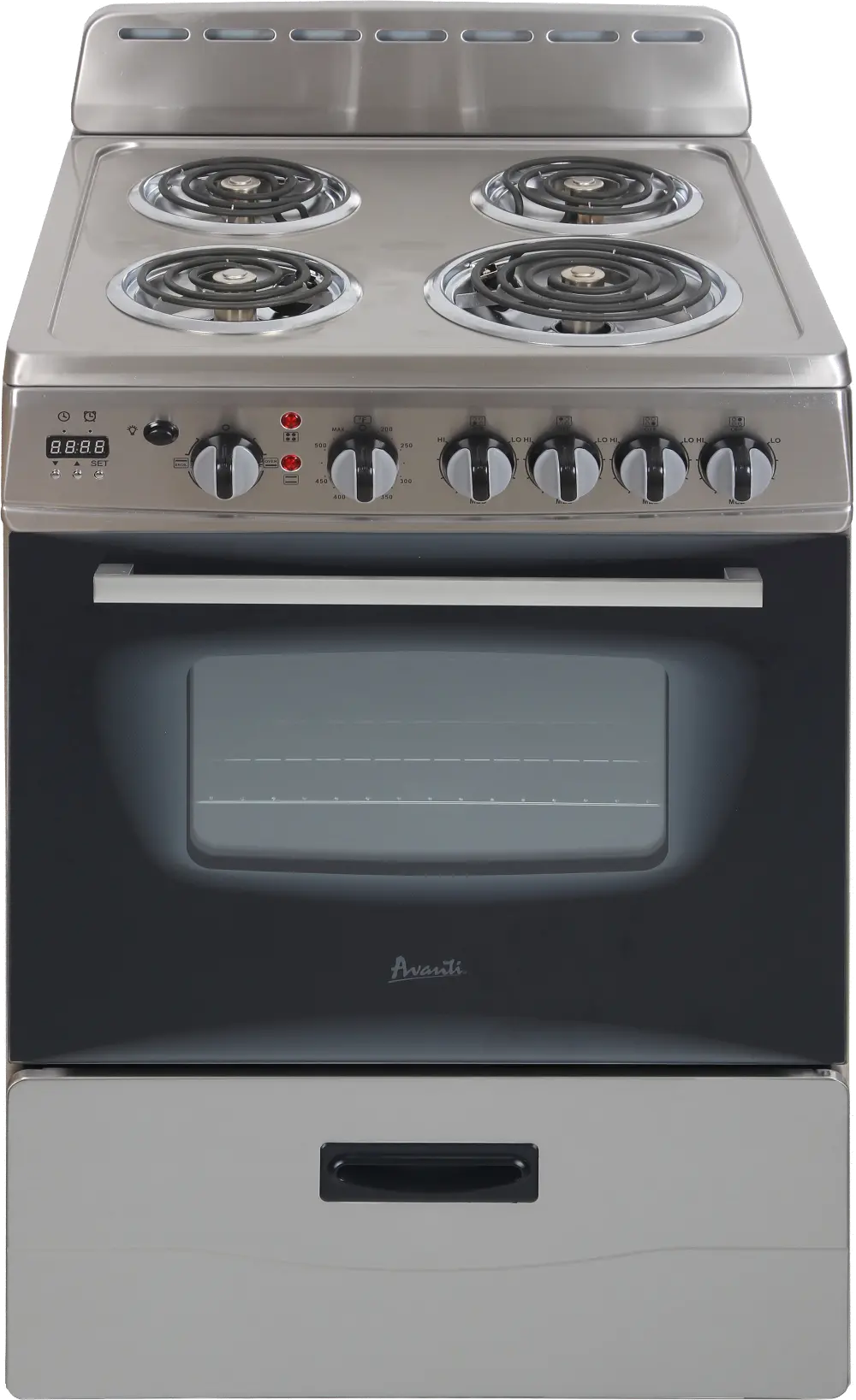 ERU240P3S Avanti 2.6 cu ft  Electric Range - Stainless Steel 24 Inch-1