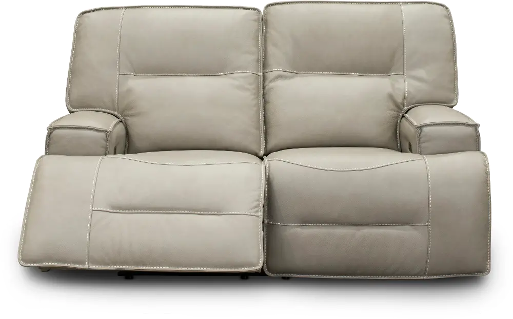 Rockies Beige Power Reclining Loveseat with Adjustable Lumbar-1