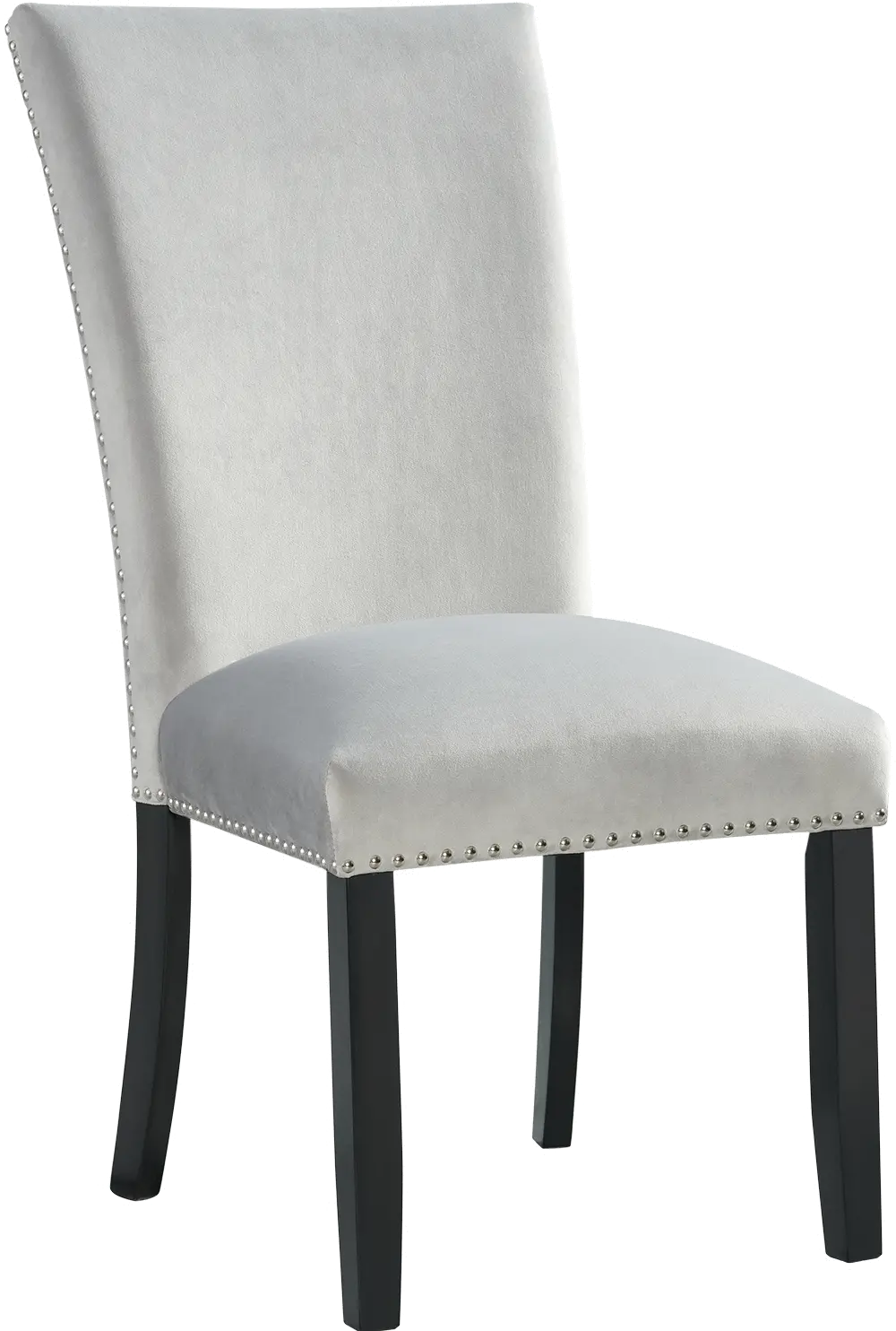 Valentino Gray Velvet Dining Chair-1