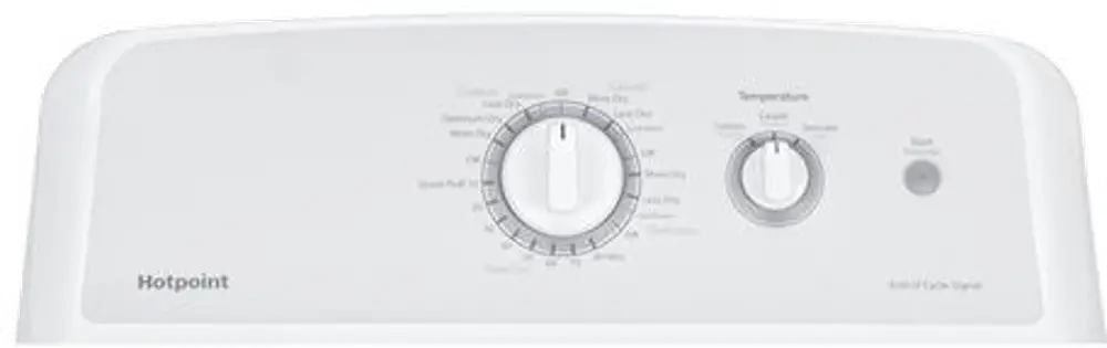 HTX24GASKWS Hotpoint Aluminized Alloy Gas Dryer -  6.2 cu. ft. White-1