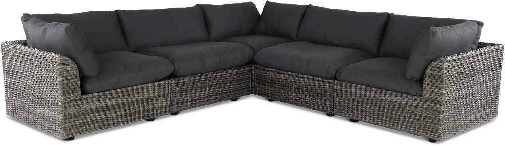 Cirrus Gray 5 Piece Patio Sectional-1