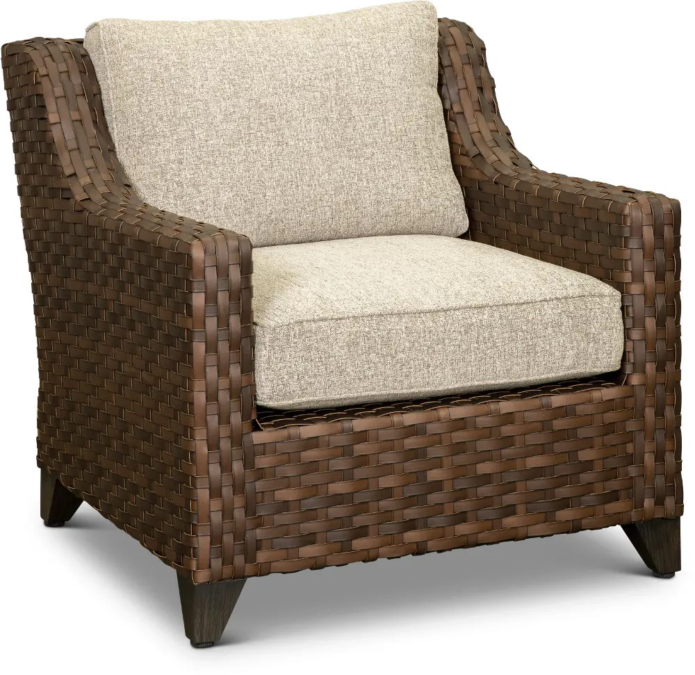 Espresso Wicker Patio Lounge Chair - Avalon-1