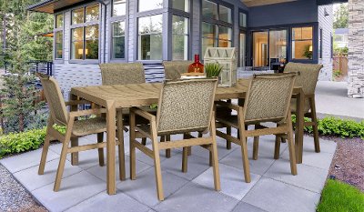 Portofino 7 Piece Patio Dining Set With Sunbrella Cushions