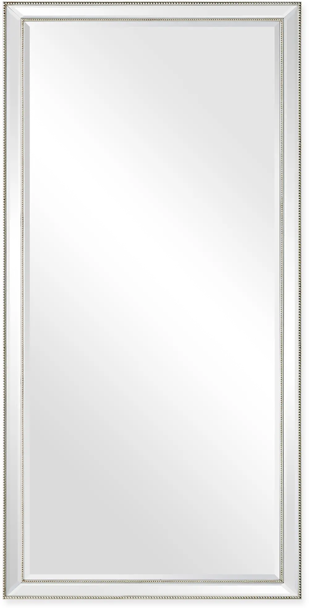 Modern Beaded Silver Wall Mirror-1