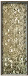 Gold Coastal Shells with Wooden Frame Wall Decor