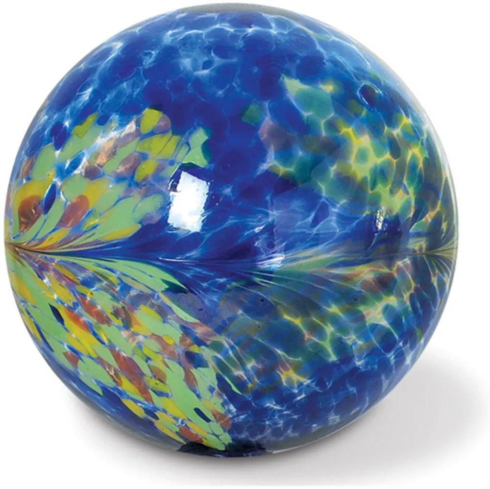 10 Inch Blue Kaleidoscope Glass Gazing Ball-1