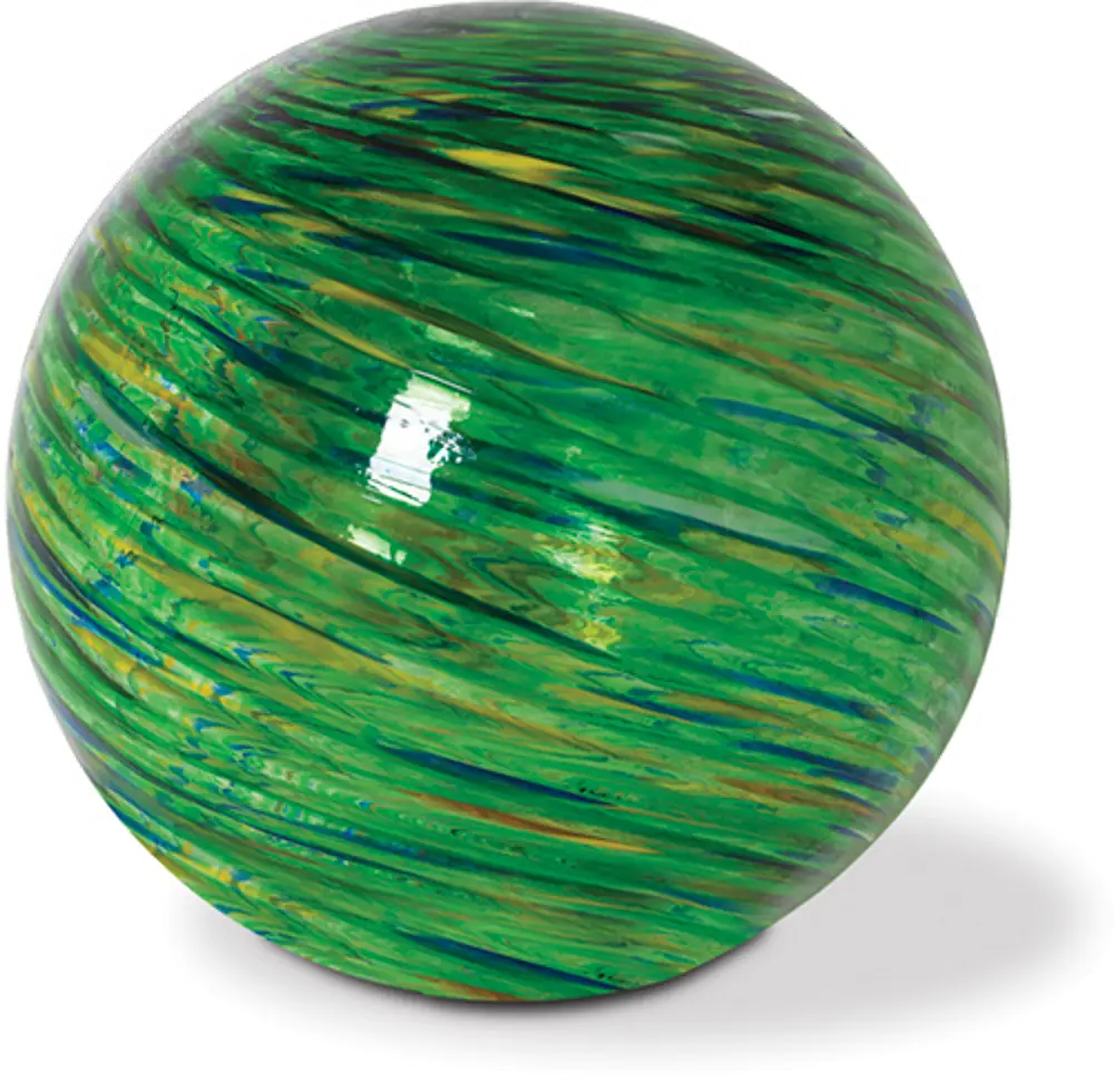 10 Inch Multi Color Swirl Glass Gazing Ball-1