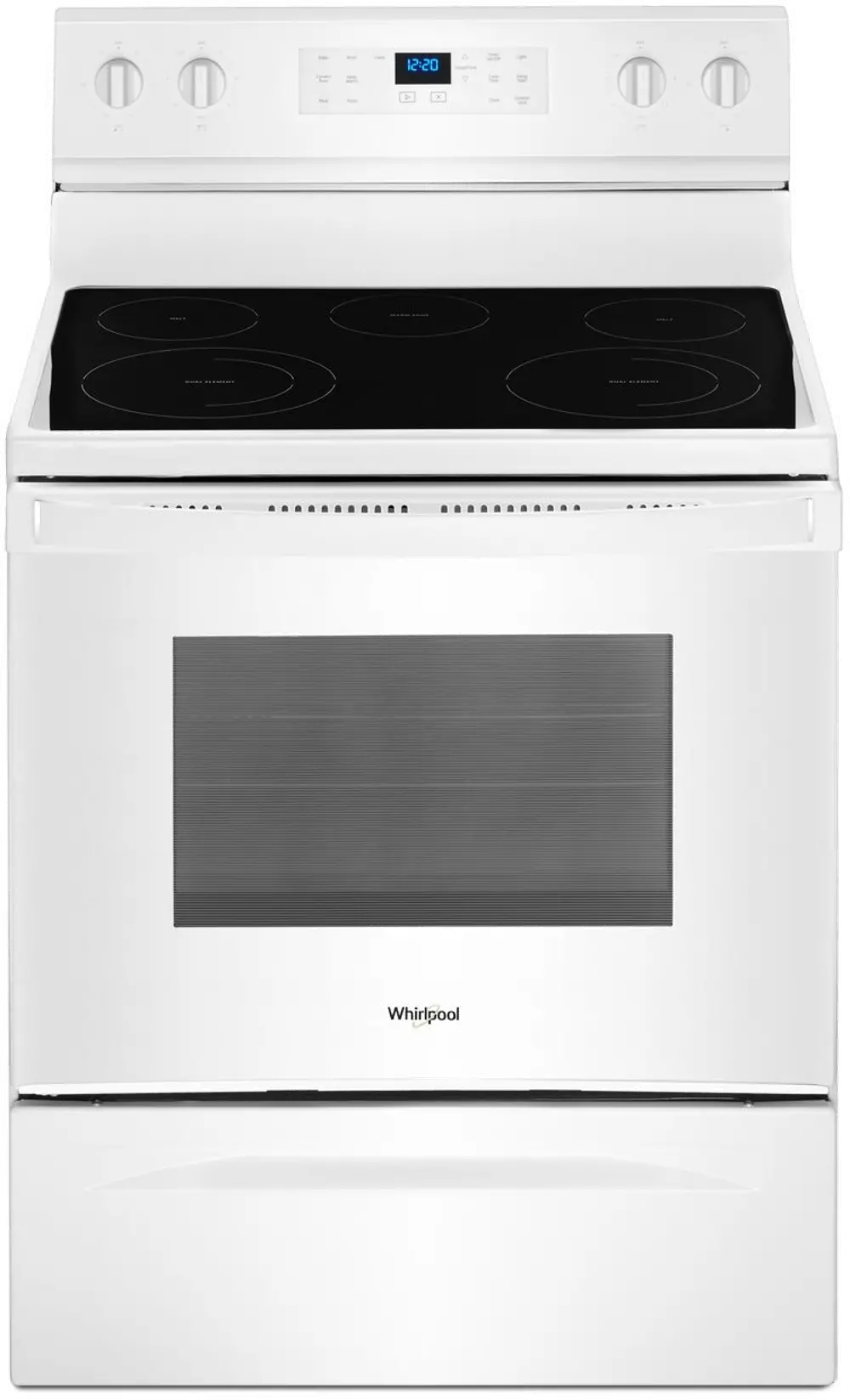 WFE515S0JW Whirlpool 5.3 cu. ft. Electric Range with Dual Radiant Element - 30 Inch White-1