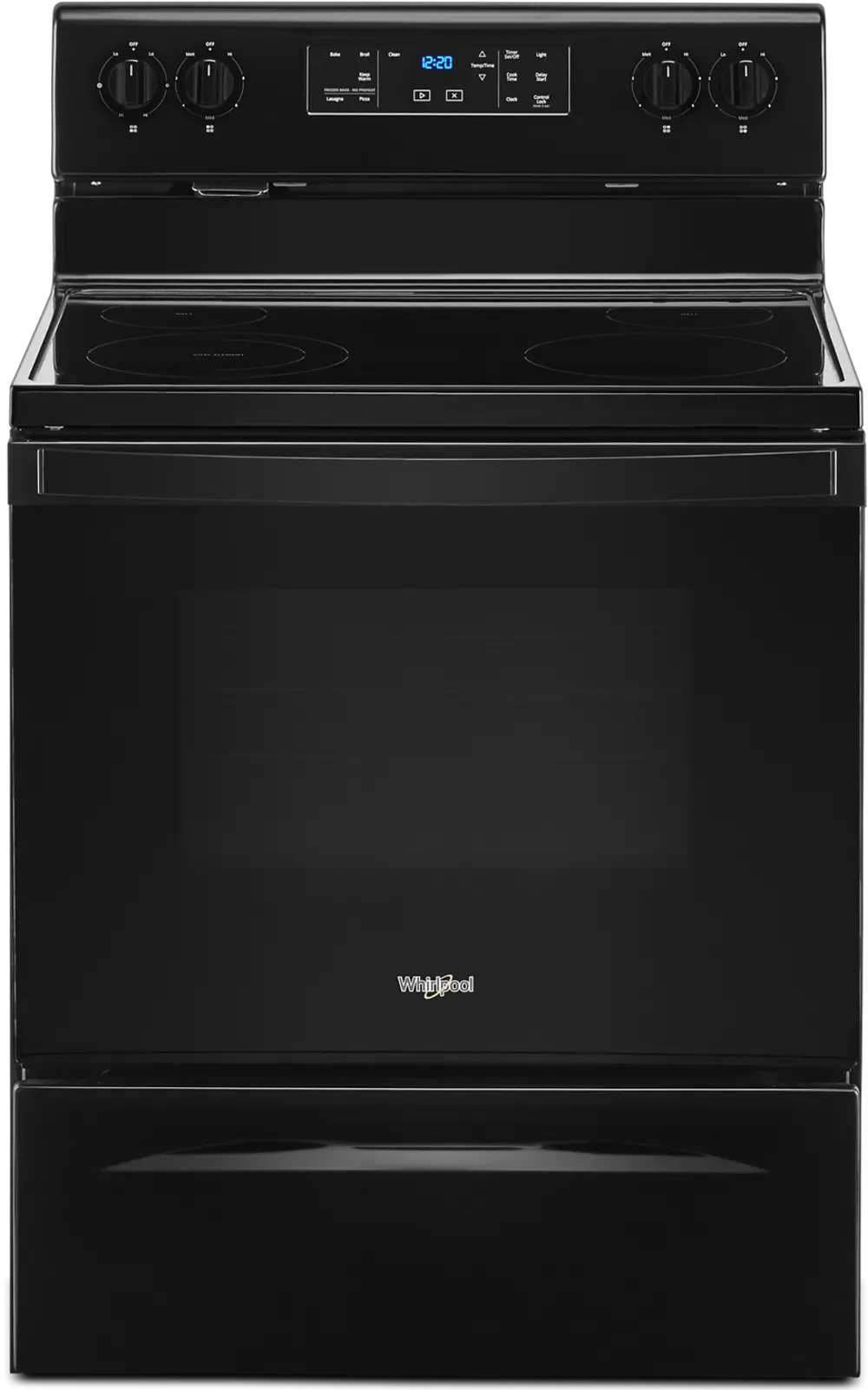 WFE515S0JB Whirlpool 5.3 cu. ft. Electric Range with Dual Radiant Element - 30 Inch Black-1