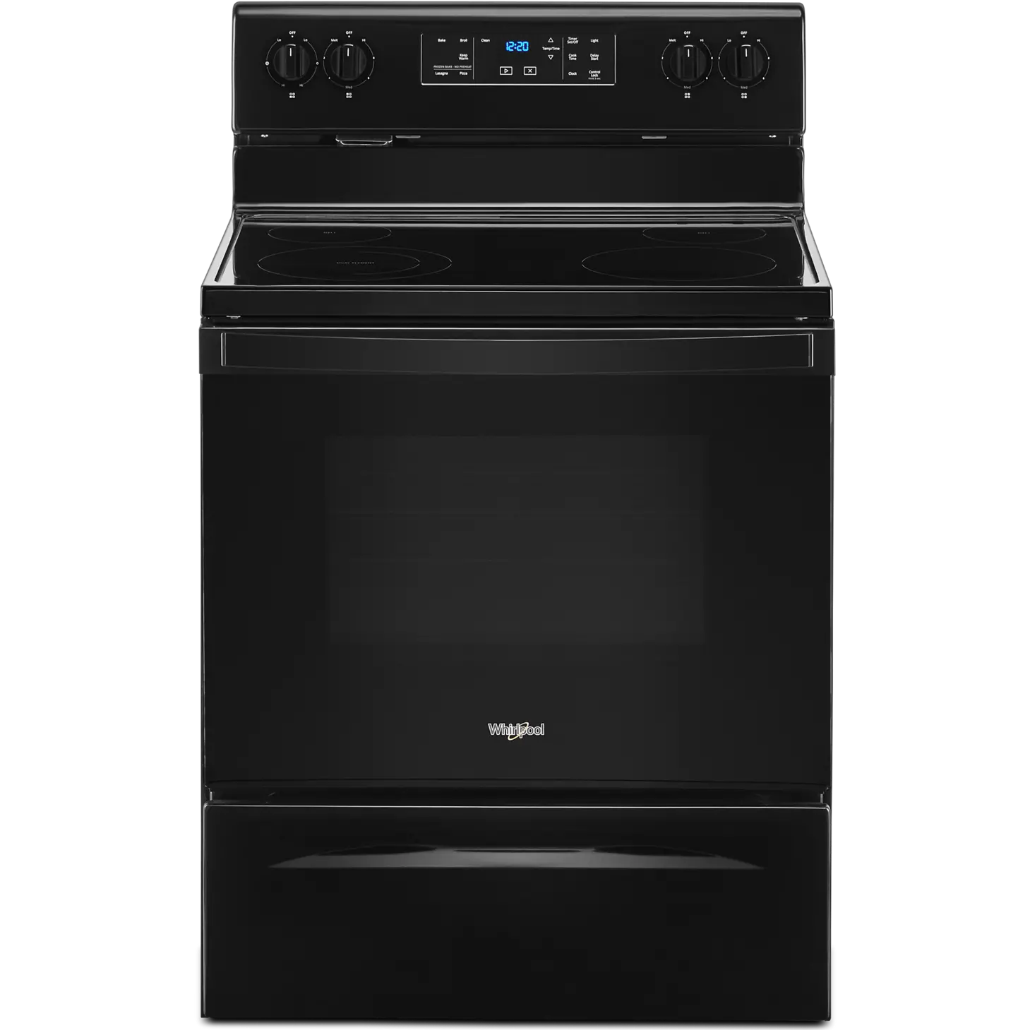 WFE515S0JB Whirlpool 5.3 cu. ft. Electric Range with Dual Radiant Element - 30 Inch Black-1