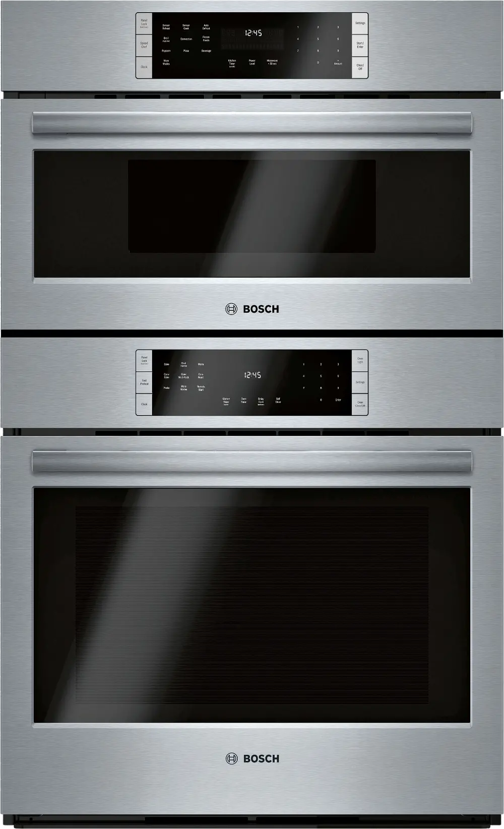 HBL8753UC Bosch 800 Series 6.2 cu ft Speed Combination Wall Oven - Stainless Steel 30 Inch-1