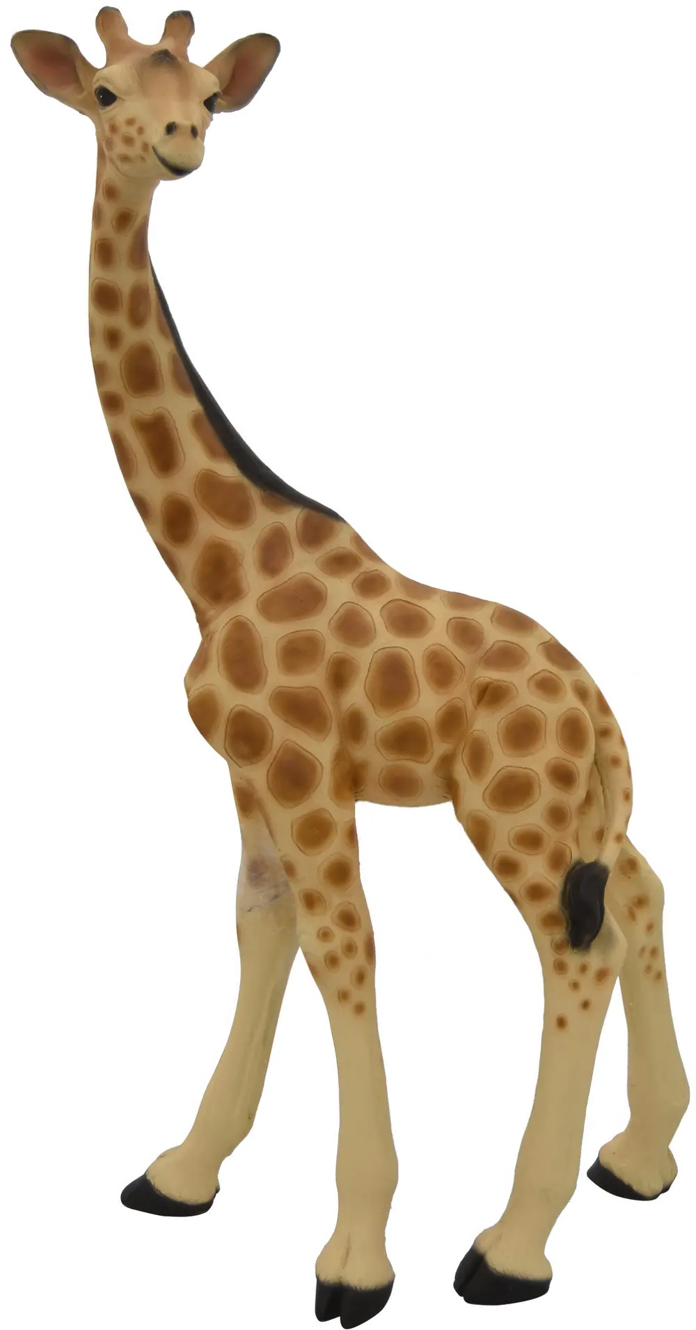 Tan, Cream and Black Baby Resin Giraffe Statue-1