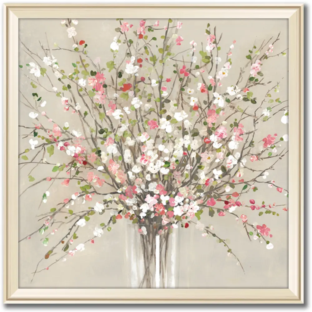 Peach Blossoms Canvas Framed Wall Art-1
