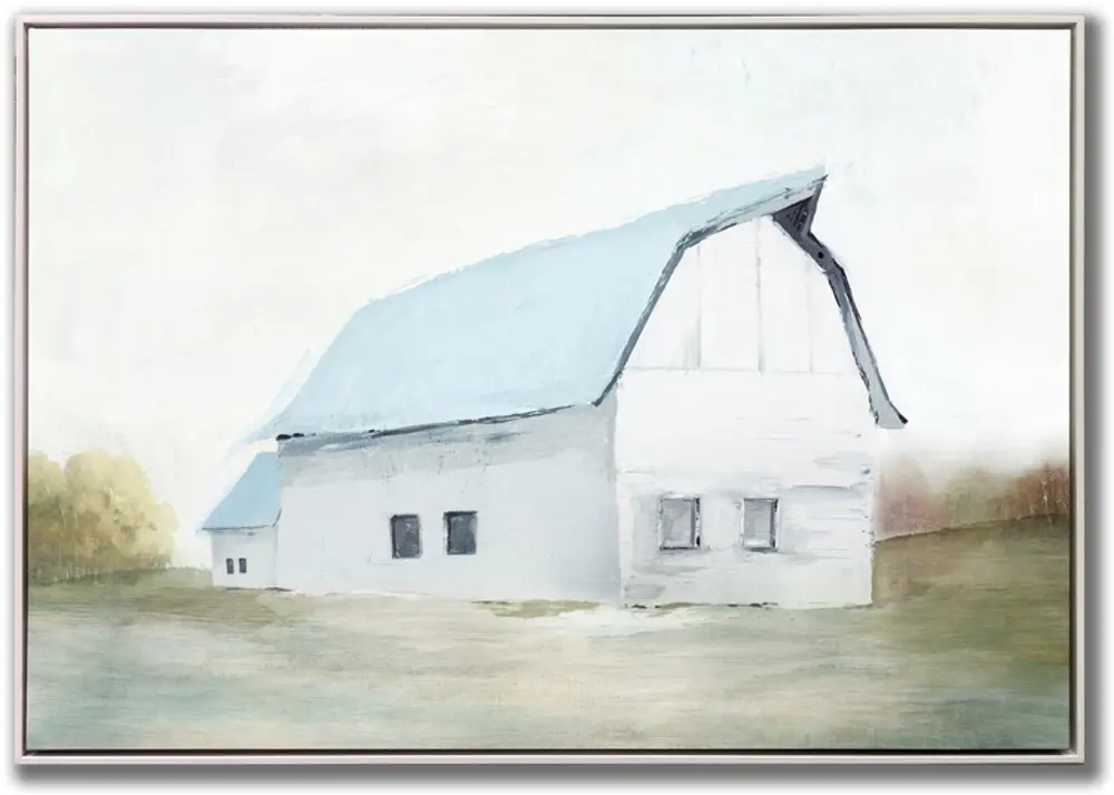 By The Barn II Canvas Wall Art in Floating Frame-1