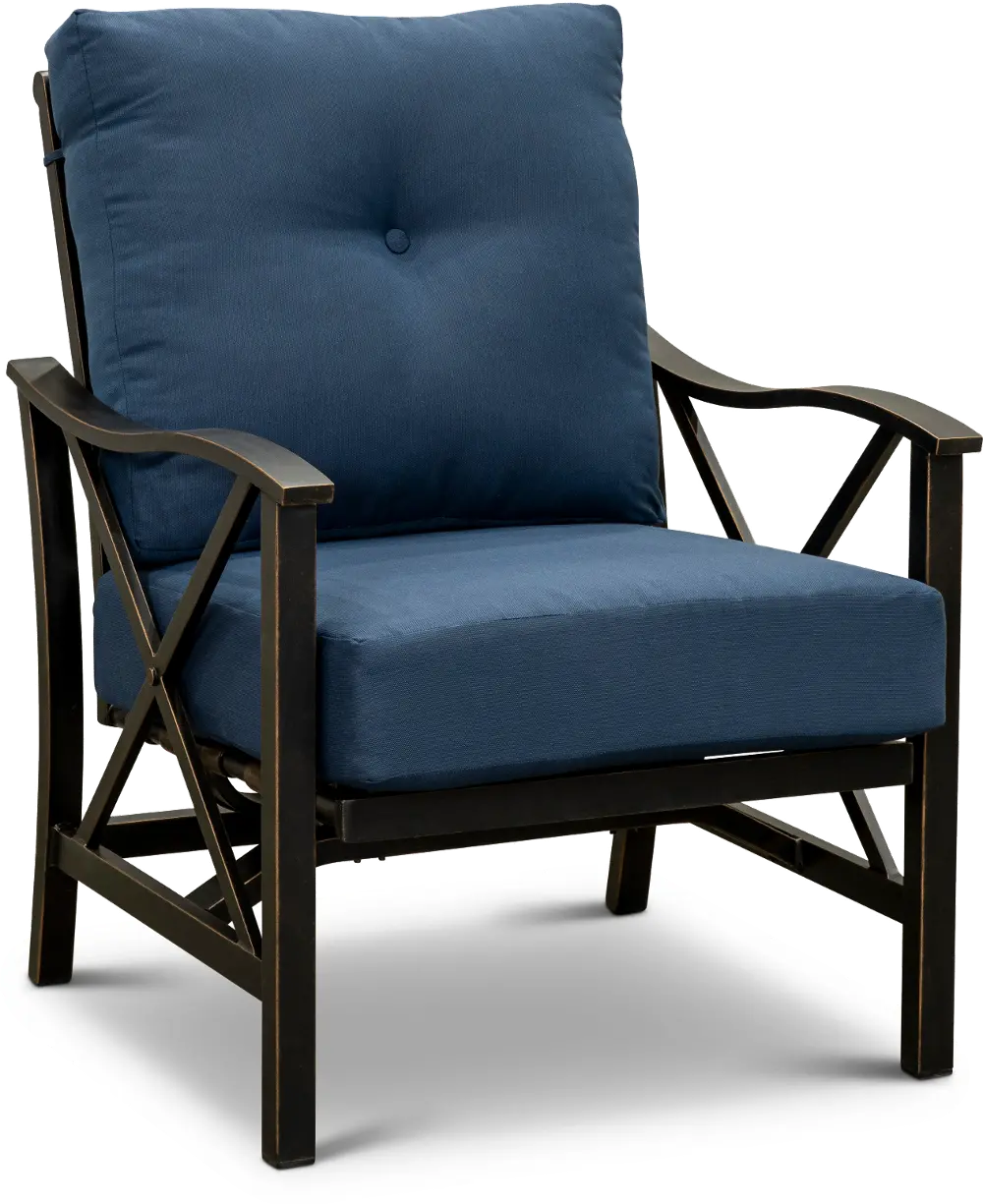 Denison Blue Gliding Patio Club Chair-1