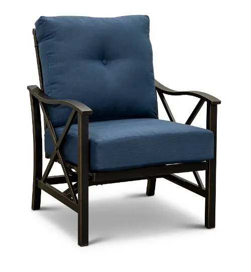 Denison Blue Gliding Patio Club Chair | RC Willey Denison Blue Gliding Patio Club Chair | RC Willey
