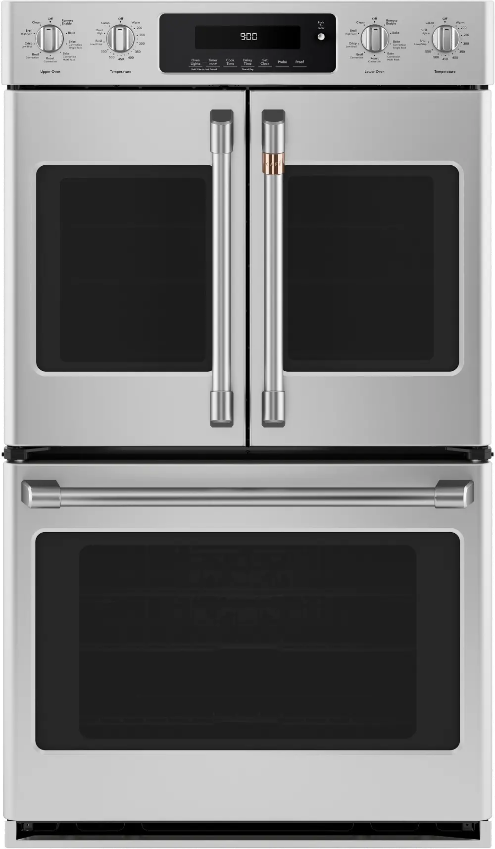 CTD90FP2MS1 Cafe 30 Inch French Door Double Wall Smart Oven - 10.0 cu. ft. Stainless Steel-1