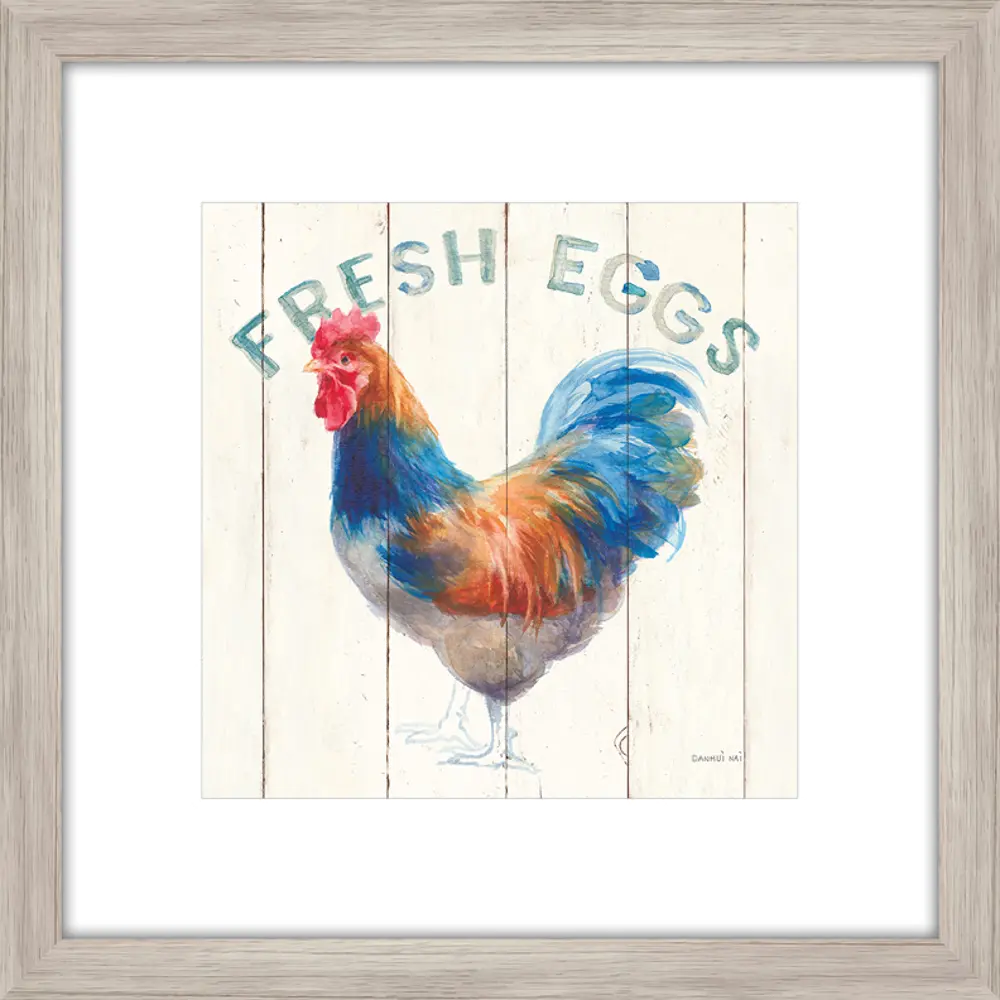 Fresh Eggs and Hen Framed Wall Art-1