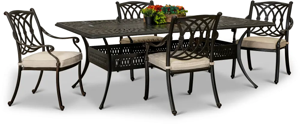 Montreal 5 Piece Outdoor Dining Set-1