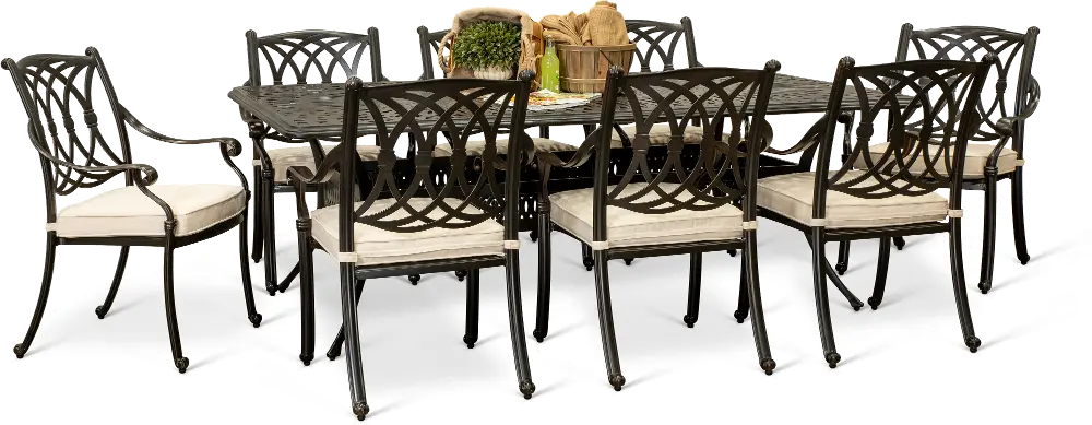 Montreal 9 Piece Armchair Outdoor Dining Set-1