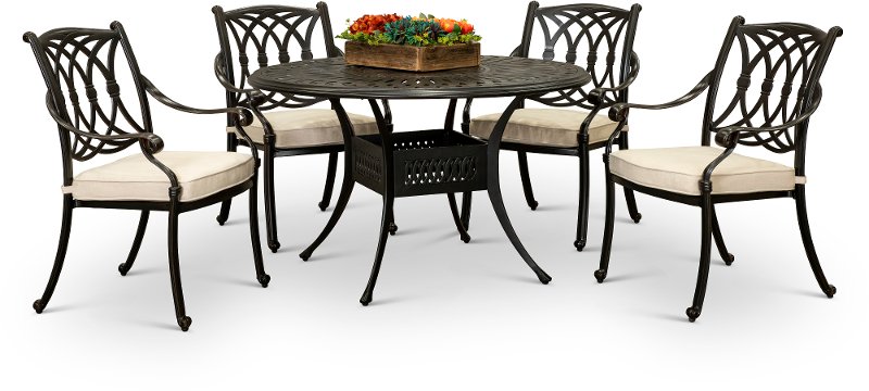 5 Piece Patio Dining Set With 4, Outdoor Dining Room Sets For 4