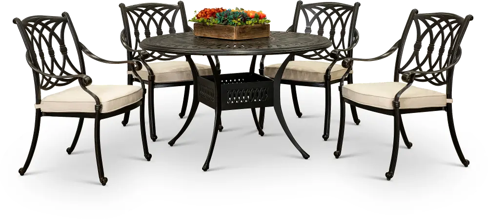 Montreal 5 Piece Patio Armchair Dining Set-1