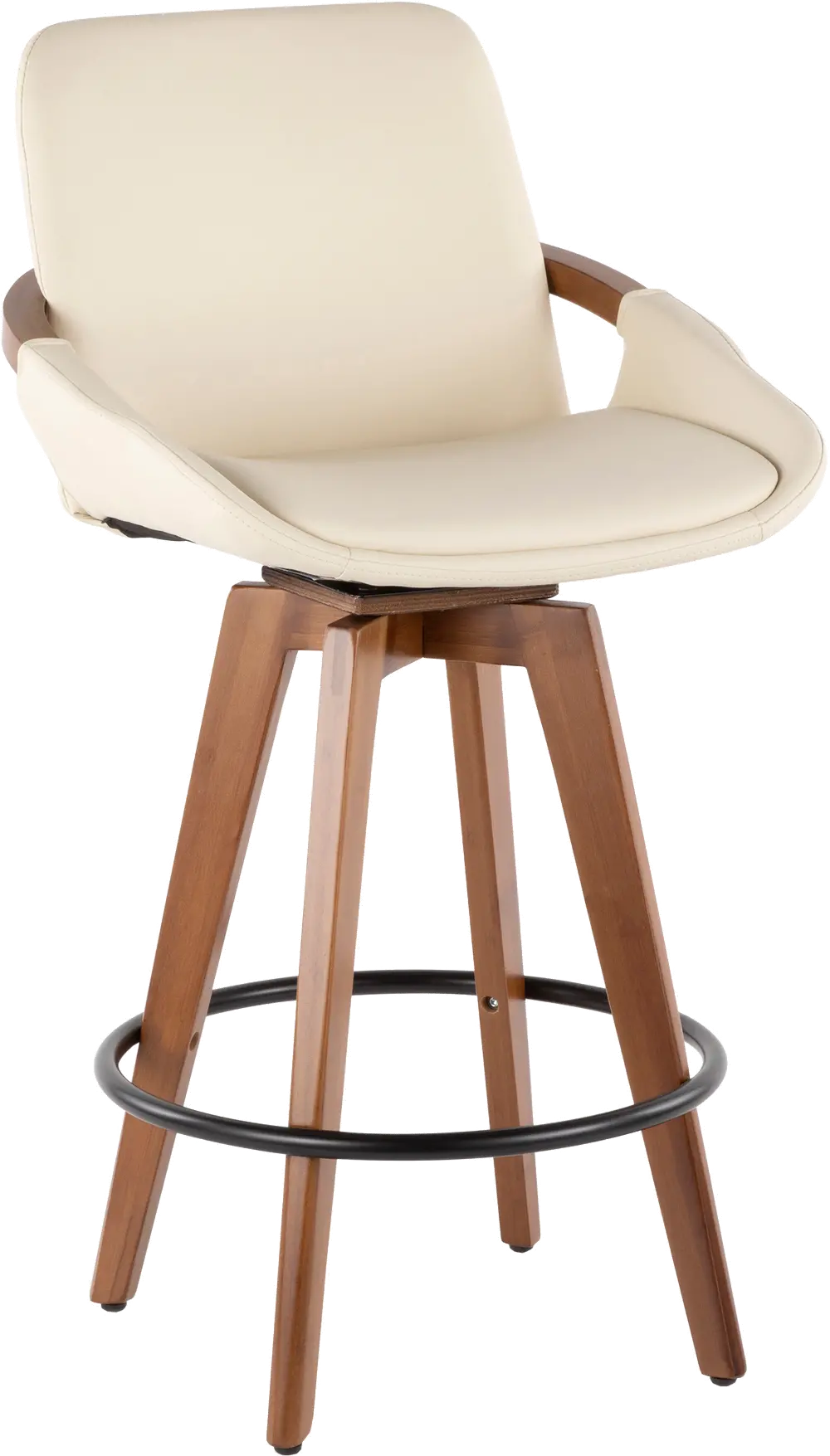 B26-COSMO WL+CR Cosmo Cream and Brown Counter Height Stool-1