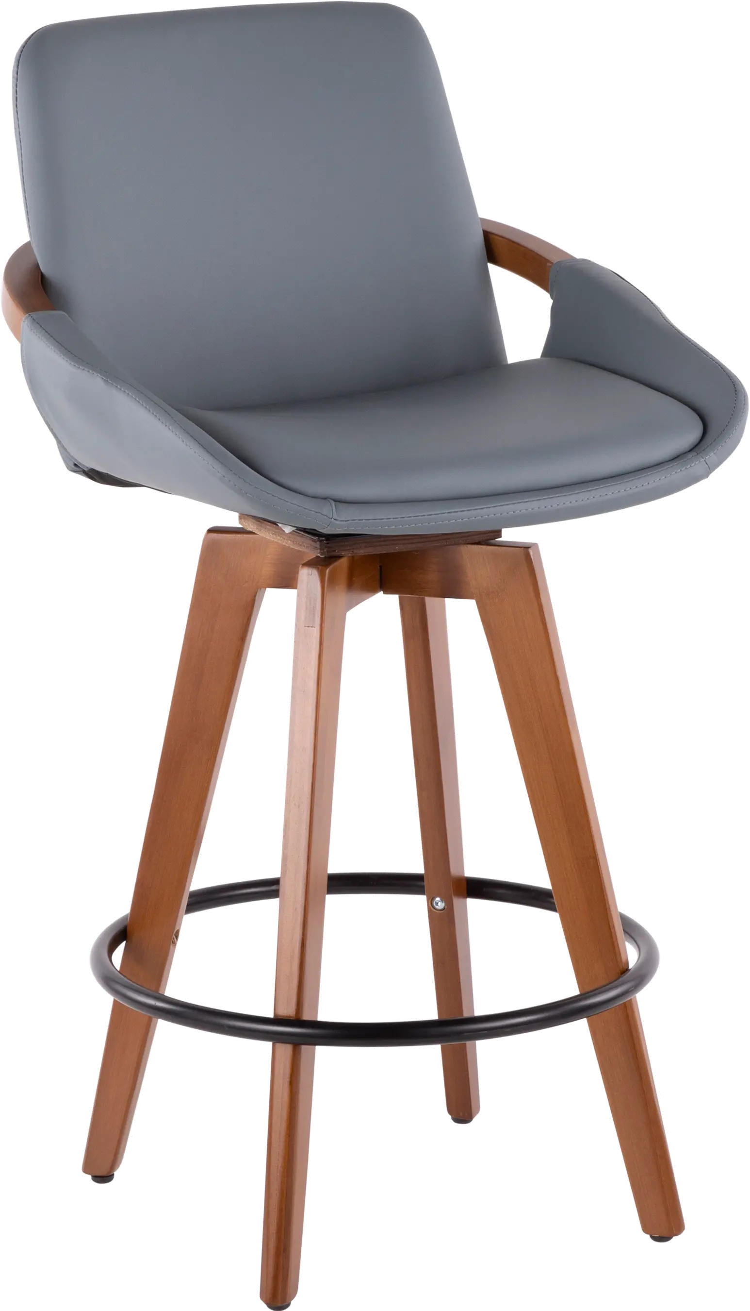 Cosmo Gray and Brown Counter Height Stool
