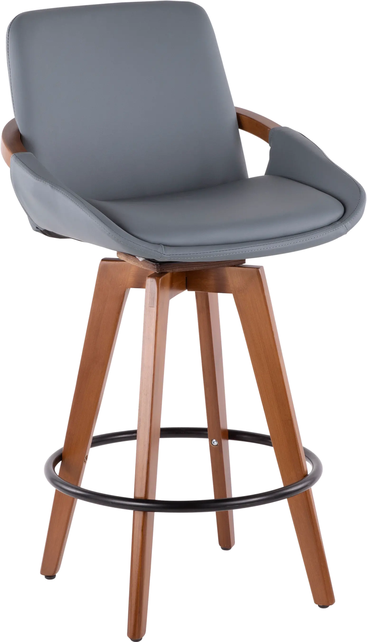 B26-COSMOWL+GY Cosmo Gray and Brown Counter Height Stool sku B26-COSMOWL+GY