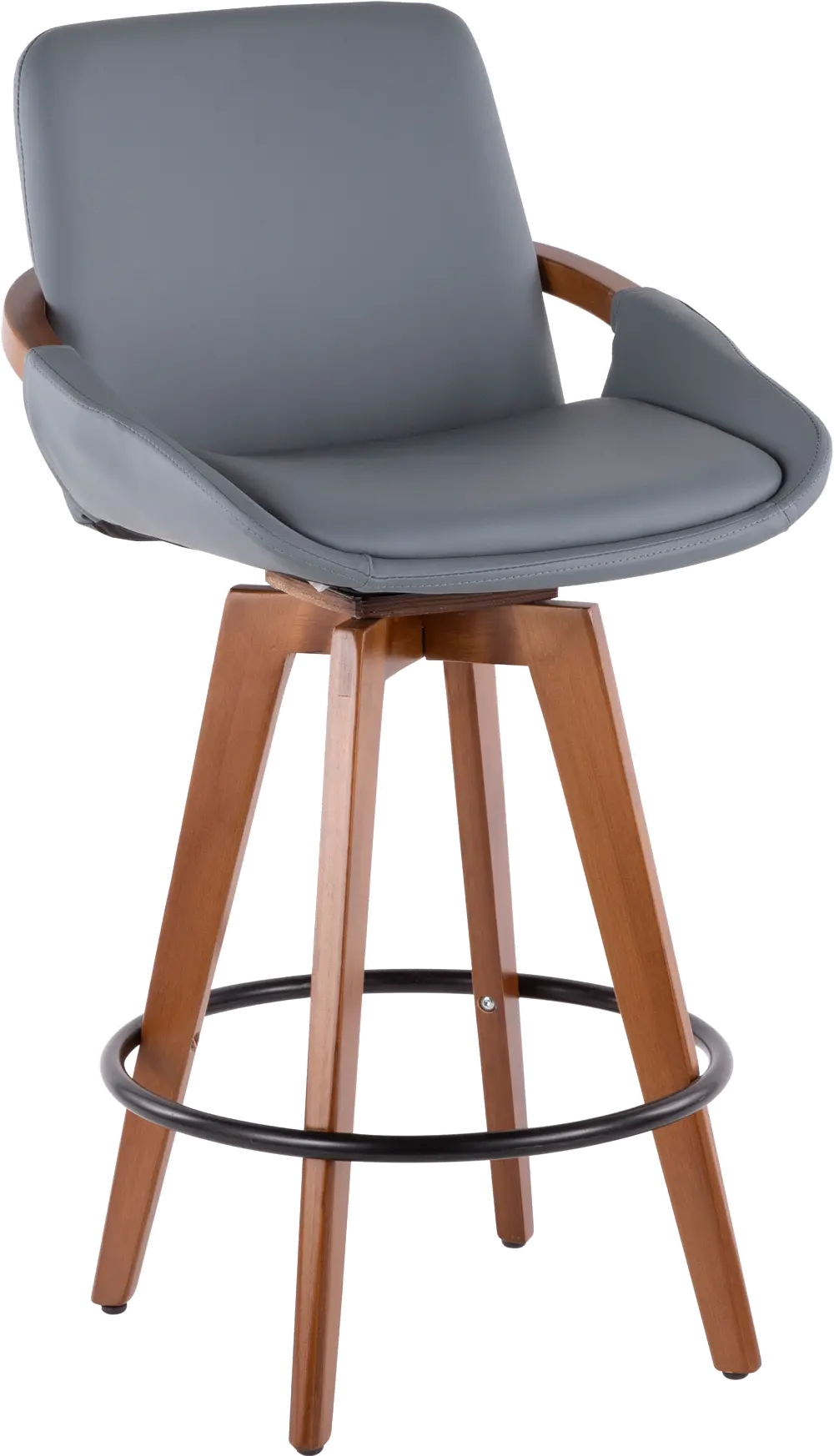 B26-COSMO WL+GY Cosmo Gray and Brown Counter Height Stool-1