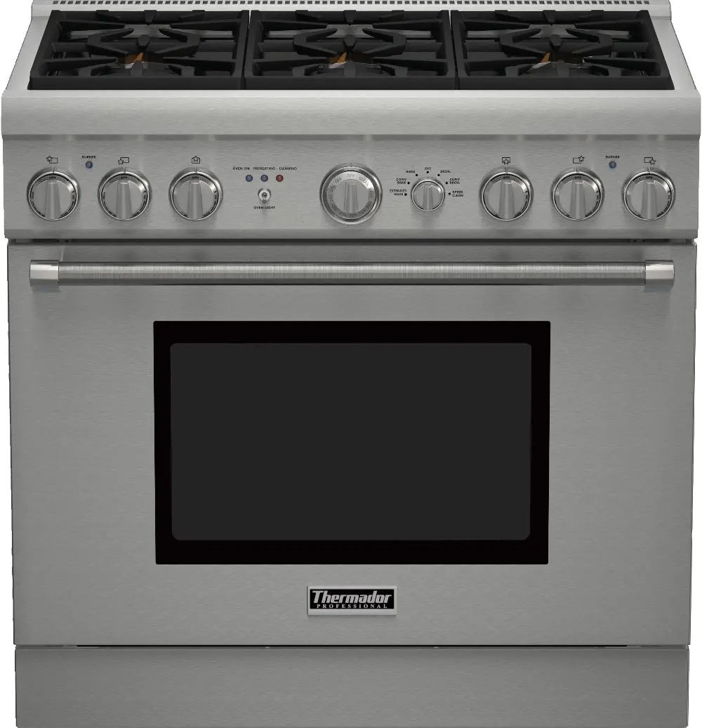 PRD366GHU Thermadore Pro Harmony 36 Inch Dual Fuel Range - Stainless Steel-1