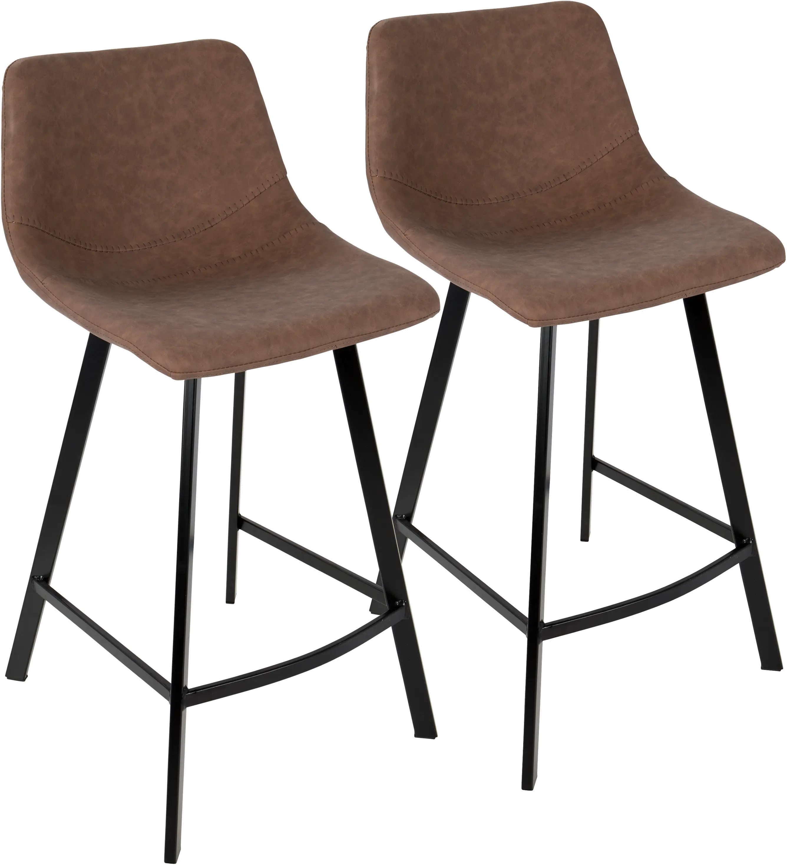 Outlaw Brown Counter Height Stool, Set of 2