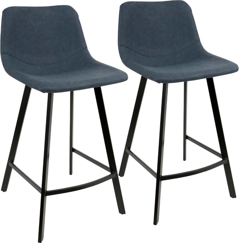 111761750 Outlaw Blue Counter Height Stool, Set of 2 sku 111761750