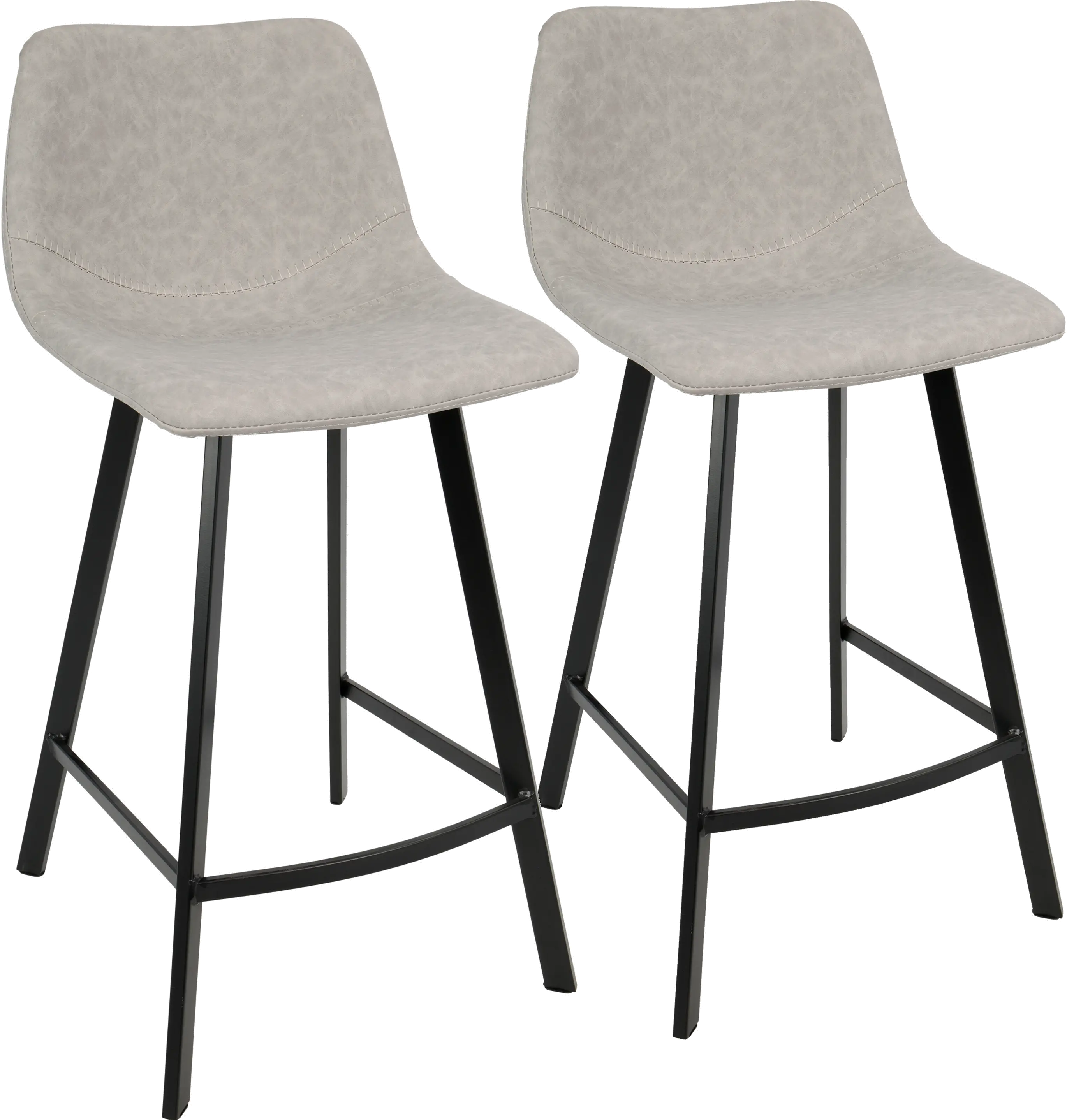Outlaw Gray Counter Height Stool, Set of 2