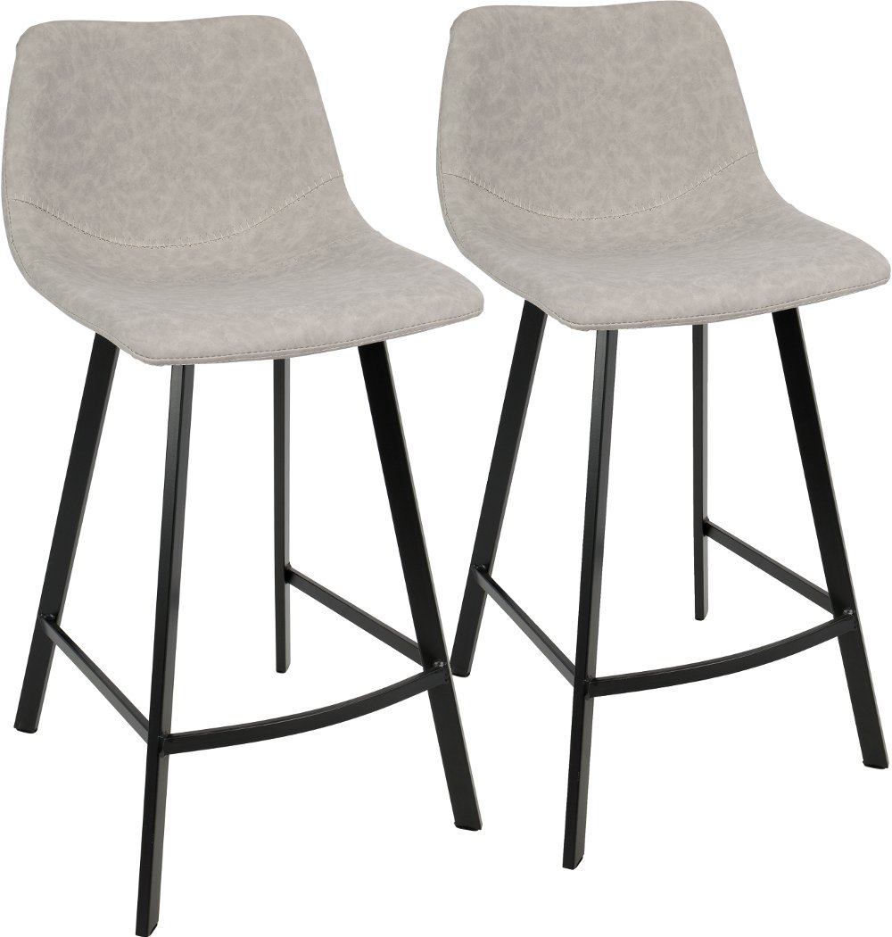 111761859 Outlaw Gray Counter Height Stool, Set of 2 sku 111761859