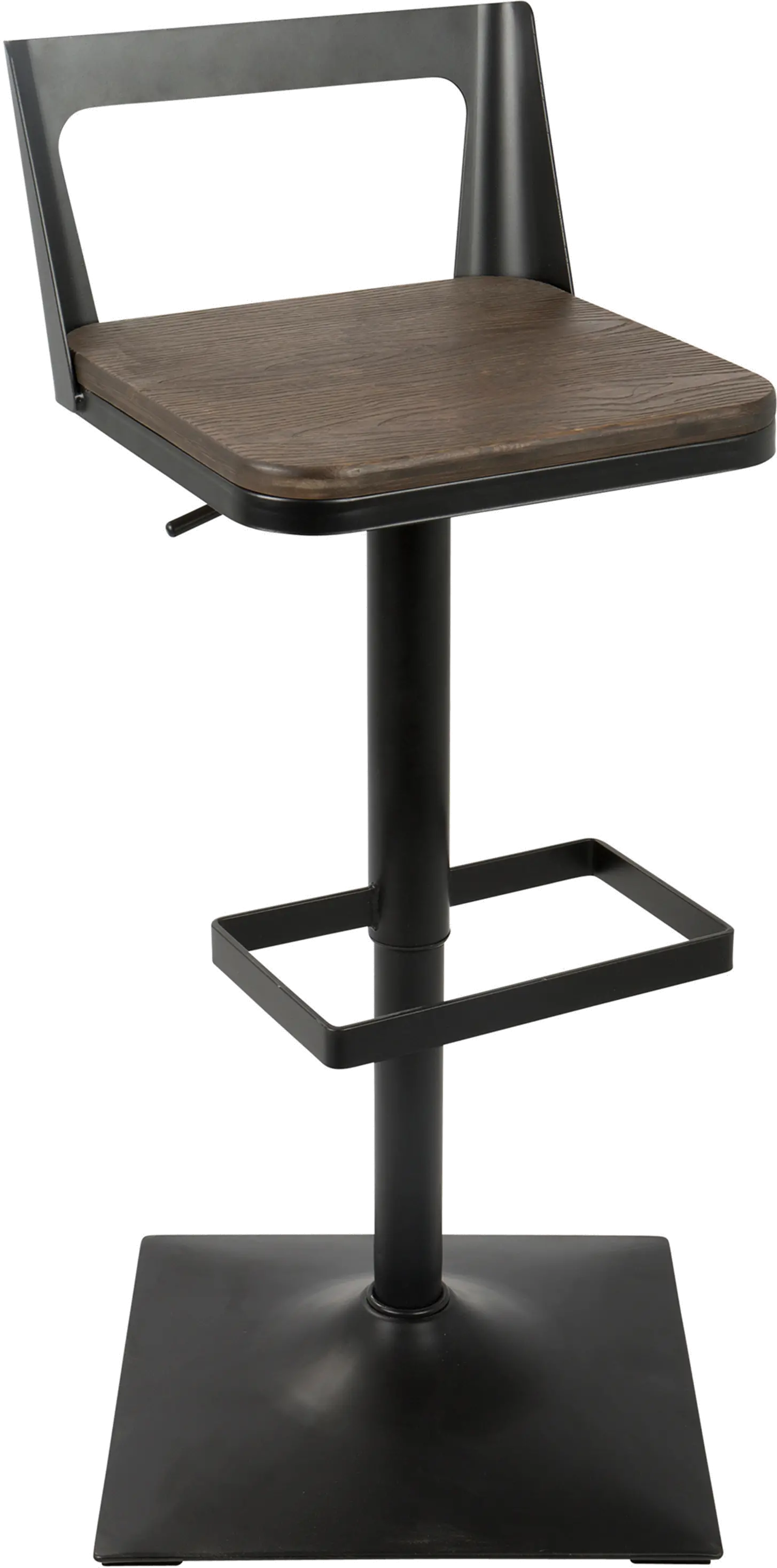 BS-SAMRBK+ESP Industrial Black Metal and Brown Adjustable Stool  sku BS-SAMRBK+ESP