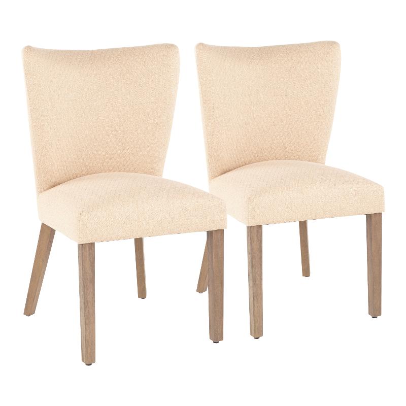 Tan Fabric Dining Chairs, Homepop Classic Sage Leaf Pattern Fabric Dining Chairs