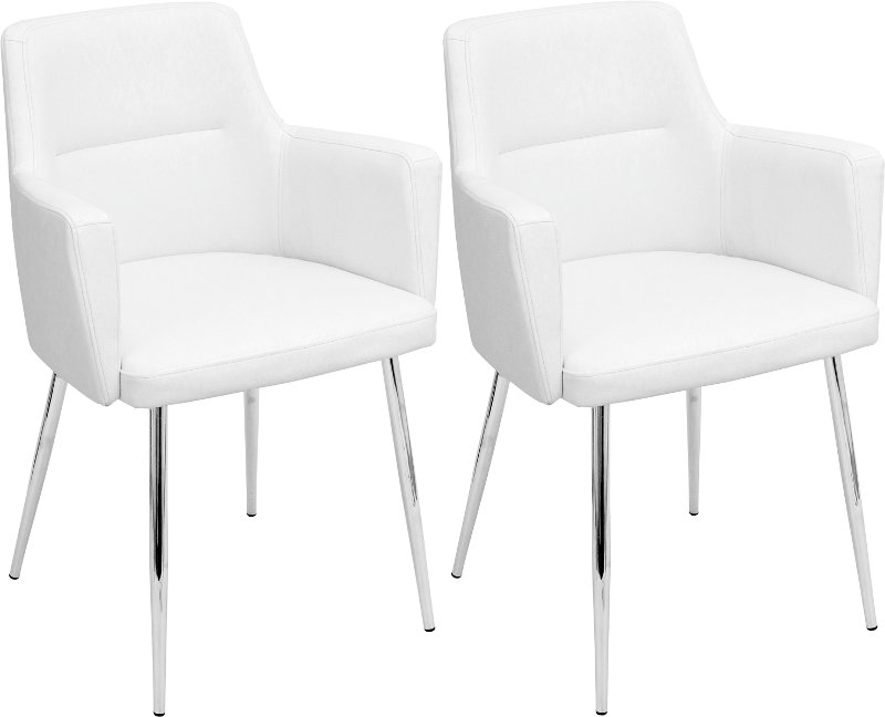 White And Chrome Chairs 56, White Leather And Chrome Dining Room Chairs