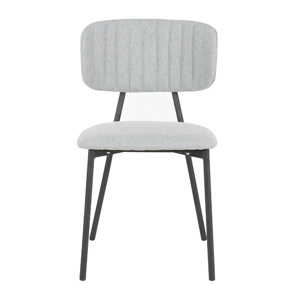 CH-BOUTON-BKLGY2 Contemporary Gray and Black Dining Room Chair (Set of 2) - Bouton-1