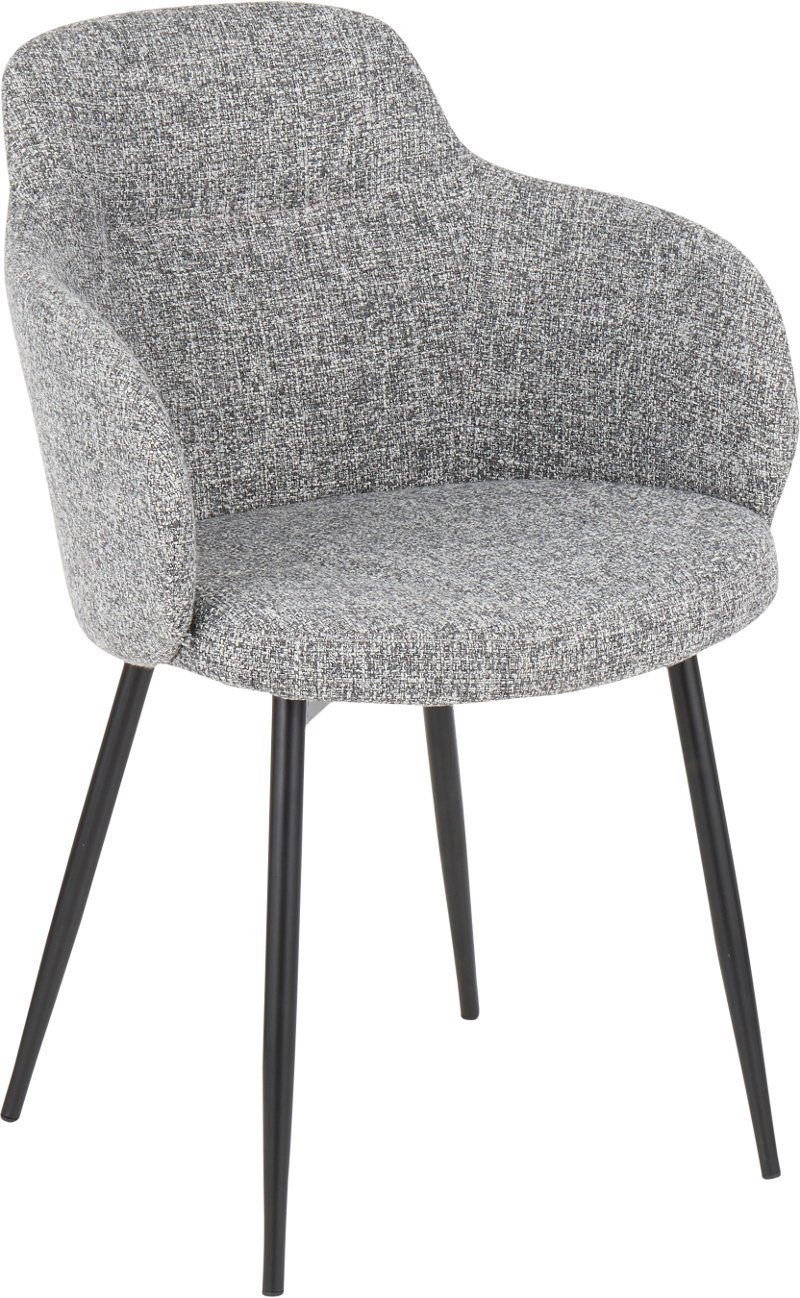 Contemporary Gray And Black Upholstered, Contemporary Gray Dining Chairs