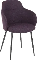 CH-BOYNE-BKPR Boyne Purple Upholstered Dining Room Chair