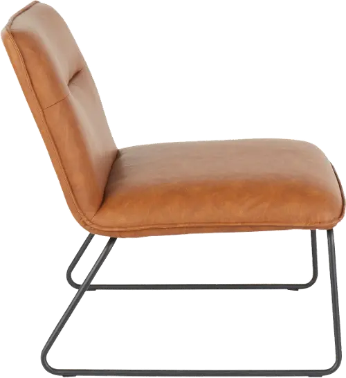 Camel faux leather online chair