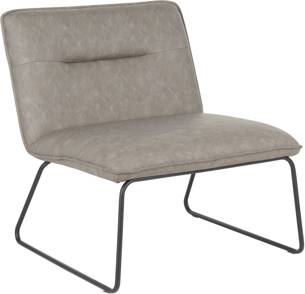 111762642 Casper Industrial Gray Faux Leather Accent Chair sku 111762642