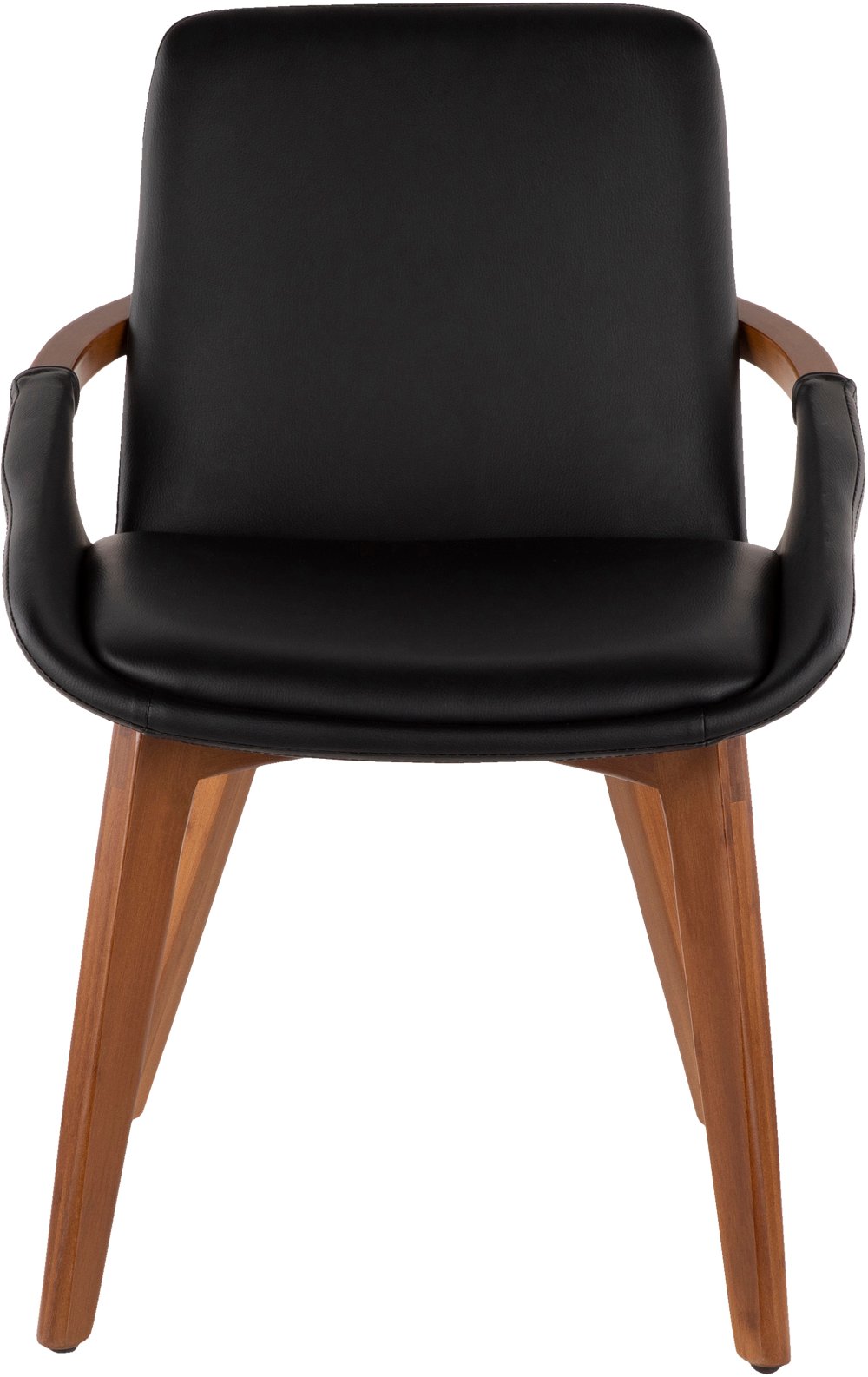 Cosmo Black Faux Leather Dining Arm Chair