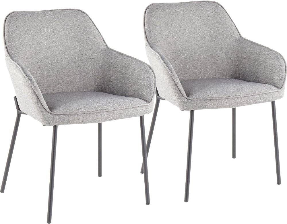 111764793 Contemporary Gray and Black Dining Room Chair (Set sku 111764793