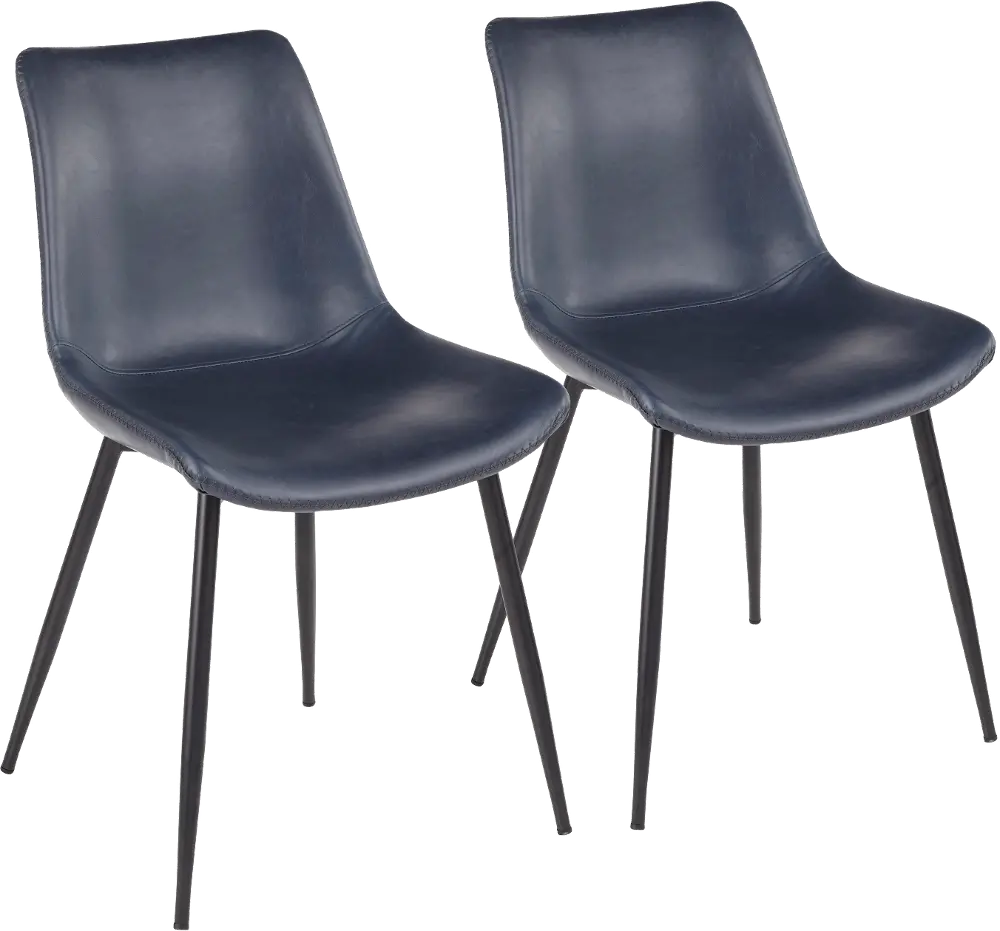 DC-DRNG-BK-BU2 Industrial Blue Dining Room Chairs (Set of 2) - Durango-1