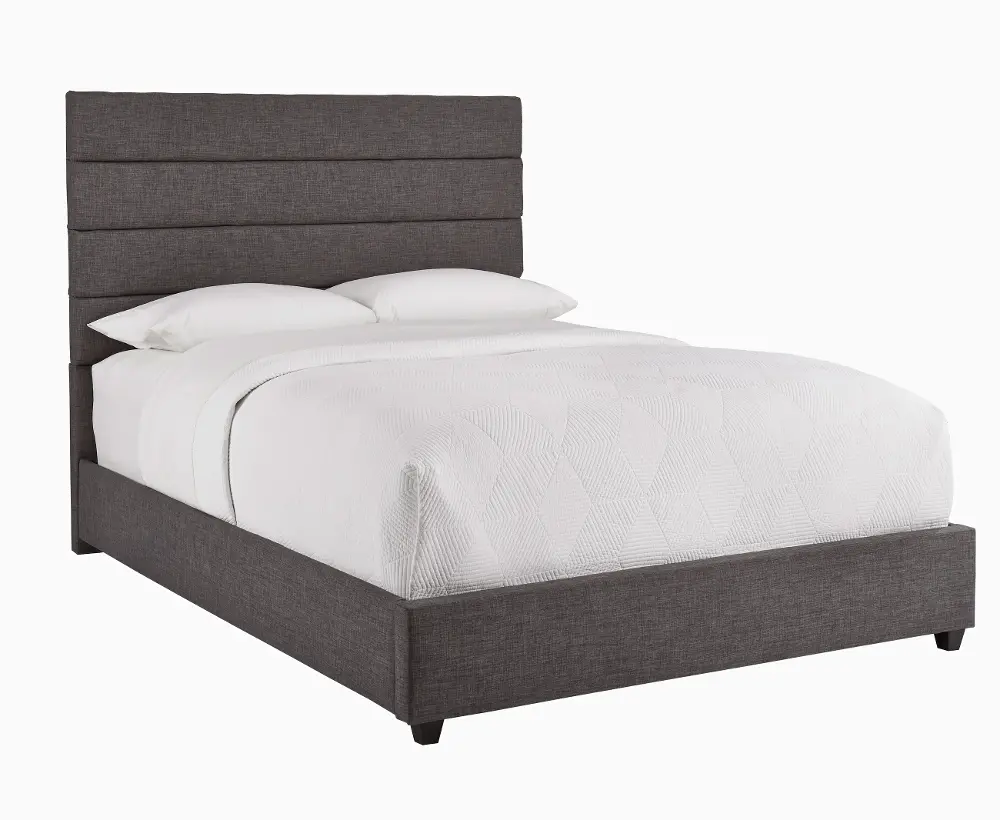 Contemporary Gray-Blue King Upholstered Bed - Atticus-1
