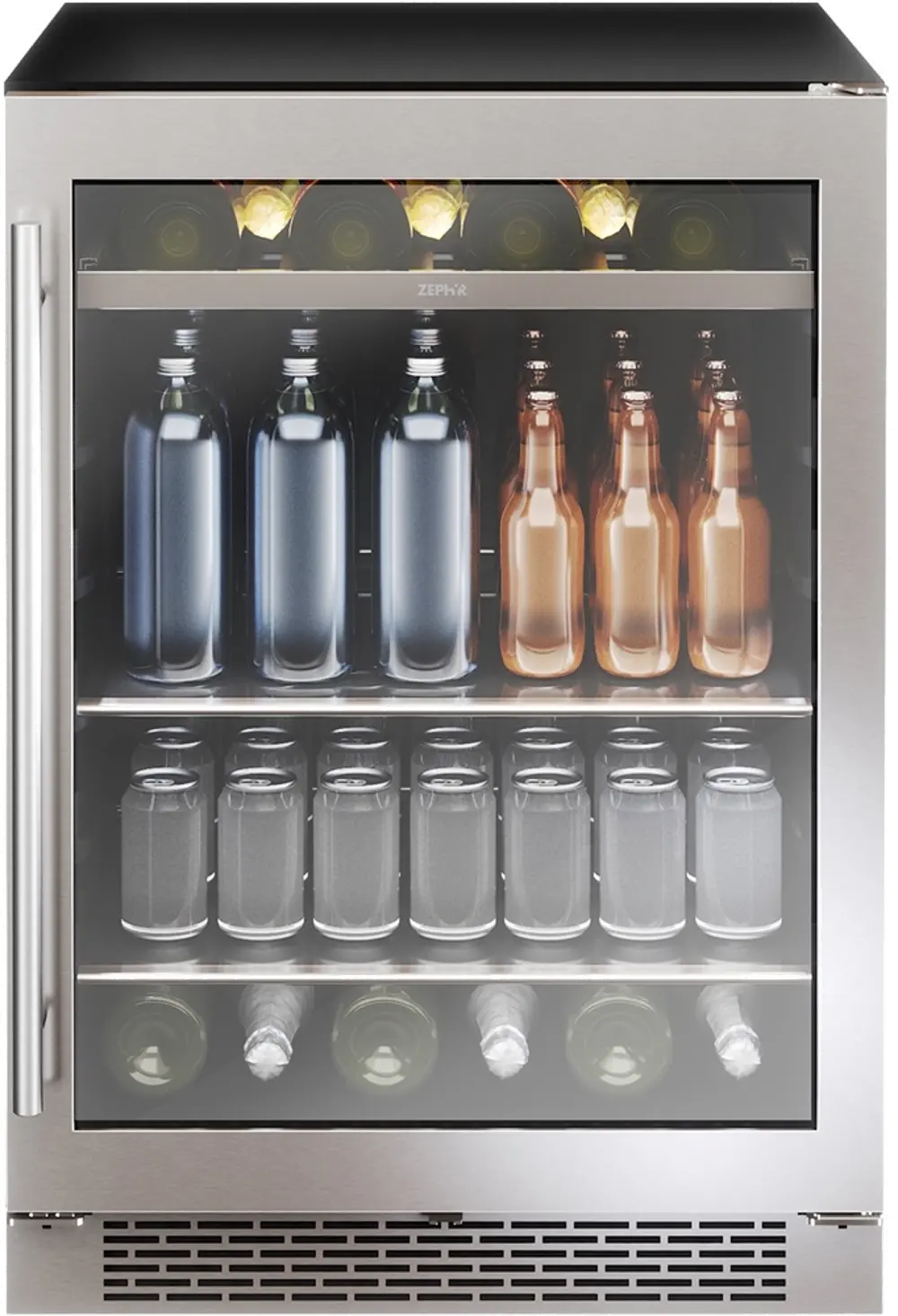 PRB24C01BG Zephyr Single Zone Beverage Cooler - Stainless Steel-1