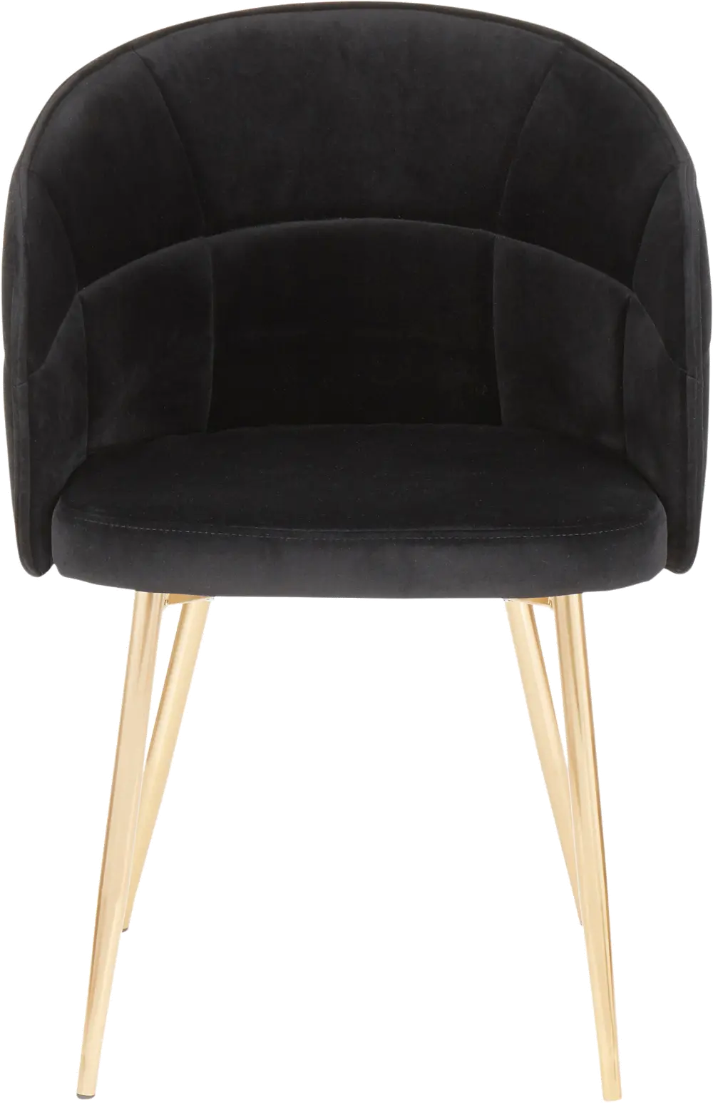 CH-LINDSY-AUVBK Contemporary Black and Gold Dining Room Chair - Lindsey-1